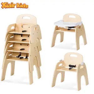 Xiair thiết kế mới bé Toddler Ghế Ghế gỗ cho nhà trẻ hoặc mầm non lớp học đồ nội thất OEM thiết kế tùy chỉnh Stackable