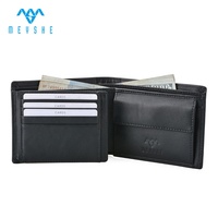Dompet Kartu ID Kulit Asli Pria Anti RFID 3 Lipat dengan Penutup, Kapasitas Besar & Multifungsi