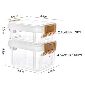 Boîte de <span class=keywords><strong>rangement</strong></span> à verrouillage polyvalente à 2 couches avec couvercle Organisateur de <span class=keywords><strong>couture</strong></span> transparent Boîte empilable Petite boîte en plastique empilable - Product Image 3