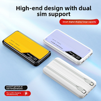 Batterie externe portable haute capacité 20000mAh avec charge rapide 22,5W, panneau solaire, affichage LED, entrées/sorties Type-C et Micro USB
