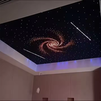 Lumière à fibres optiques créative en forme de tourbillon, ciel étoilé, galaxie, planète, lumière étoilée avec changement de couleur RVB pour la maison, le karaoké