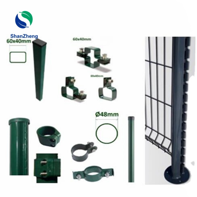 3D сварная проволочная Заборная панель с заборными столбами и зажимами порошковое покрытие в европейском стиле металлический забор