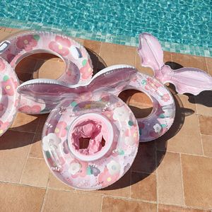 <b>Inflatable</b> Swimming Ring For Children Green Flower Pattern Pool <b>Float</b> Water Toy - Product Image 3