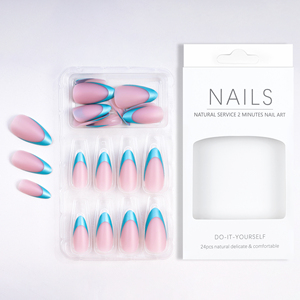 <span class=keywords><strong>Faux</strong></span> <span class=keywords><strong>ongles</strong></span> verts français épais personnalisés à prix abordable, de haute qualité, en ABS, à couverture complète, <span class=keywords><strong>avec</strong></span> <span class=keywords><strong>colle</strong></span> pour salon de manucure - Product Image 3