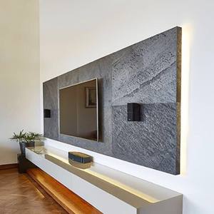 Paneles de Revestimiento de Pared de Piedra de Pizarra Plateada Galaxy, Acabado Pulido, Superficie Decorativa Duradera, Diseño Tradicional - Product Image 1