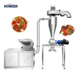 เครื่องบดแบบจานฟันเหล็กหล่อพร้อมตู้เก็บฝุ่น สำหรับบดข้าวโพด ถั่วเหลือง มอเตอร์ 1.5 กิโลวัตต์ บดพริกเสฉวน โป๊ยกั๊ก - Product Image 2