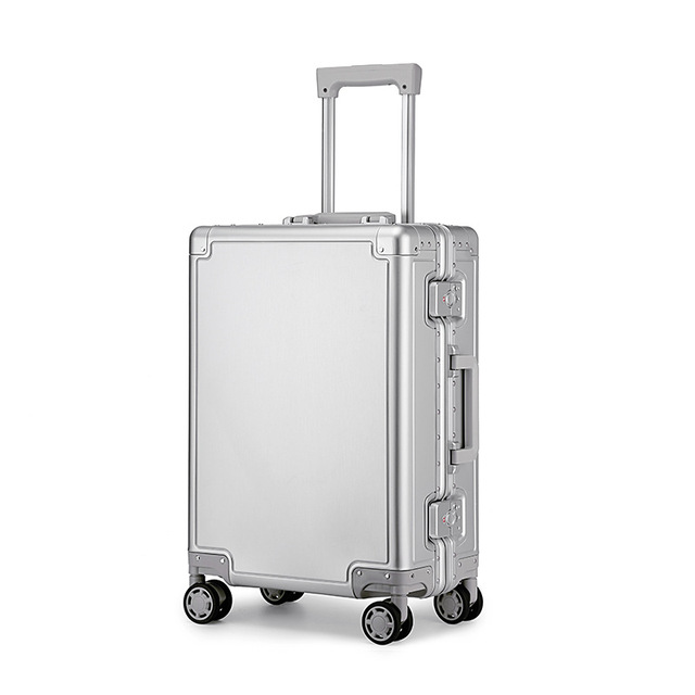 2024 Hot Sale Carry-on Luggage Aluminum Frame Business Suitcase Aluminum Cabin Suitcase