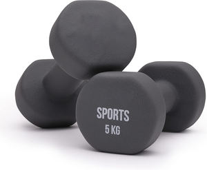 0.5-10公斤女式健身肌肉锻炼氯丁橡胶配重六角哑铃镀铁涂层粉色/灰色/绿色/蓝色乙烯基哑铃套装 - Product Image 2