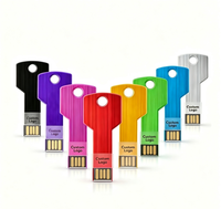 Envío Gratis a India, Memoria USB Metálica con Forma de Llave, 2GB 4GB 8GB 16GB 32GB, Logotipo Personalizado, Pendrive