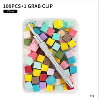 Lot de 100 éponges carrées pour nail art, pinceaux dégradés pour ongles, éponges à gel pour la conception de vernis, stylo applicateur, fournitures de manucure