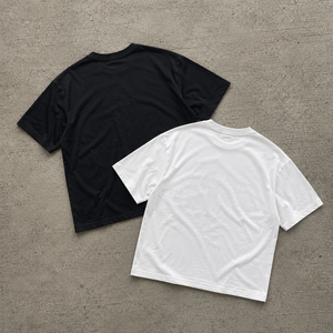 T-shirt OEM à manches courtes, style <span class=keywords><strong>vintage</strong></span>, publicitaire, blanc et noir, streetwear, personnalisé pour homme - Product Image 2