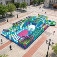 Parcours d'obstacles gonflable en PVC écologique et château gonflable commercial pour aire de jeux pour enfants - Jeu de défi grande capacité pour adultes