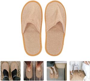 Chaussons d'hôtel biodégradables personnalisés OEM à usage unique, confortables, à bout fermé ou ouvert, pour équipements hôteliers - Product Image 2