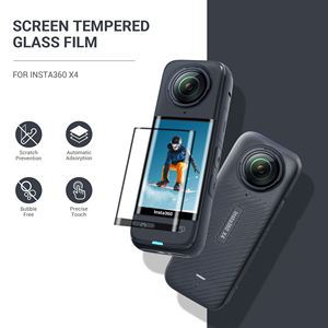 Protection d'écran en verre trempé HD transparent anti-rayures incurvé 3D sur mesure pour Insta360 X4 X5, anti-graisse, couverture intégrale, film protecteur d'écran à pliage à chaud - Product Image 4