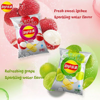 Lay's Nieuwe Zoute Magere Fruit Sparkling Water Gevulde Aardappelchips Ongebruikelijke Smaken Aziatische Snacks Zak