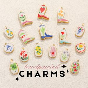 Collar DIY Geométrico con Colgante de Bota Estilo Punk de Aleación Chapada en Oro de 18K, Pintado a Mano con Diseño de Dibujos Animados, Novedoso y Transfronterizo - Product Image 1