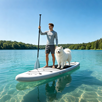 Pagaie multifonctionnelle 2-en-1 pour SUP et kayak Aqua Cyan, pagaie hybride performante pour tous les sports nautiques, kit de 1,76 lb