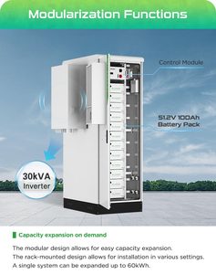 Sistema de Almacenamiento de Energía GSL Energy de 60kWh/100kWh con Batería de Litio LiFePO4, Inversor y Gabinete Todo en Uno para Exteriores - Product Image 5