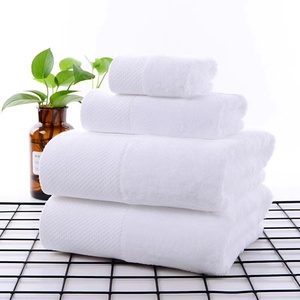 5 Star Hotel Luxury Bathroom Custom logo Cotton Hotel Towels Great Quality White Terry Cotton Towel - Product Image 3