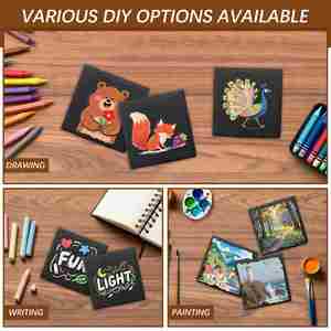 Posavasos de Pizarra Negros Personalizados con Envío Gratuito para el Hogar, Oficina, Cocina, Regalo, Boda, Bar, Fiesta, para Grabado Láser - Product Image 6