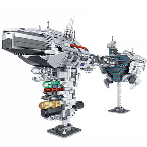 Mork 032001 MOC <span class=keywords><strong>Star</strong></span> Plan nave Nebulon-B scorta fregata medica modello fai da te giocattoli di assemblaggio in plastica set di blocchi di mattoni - Product Image 1