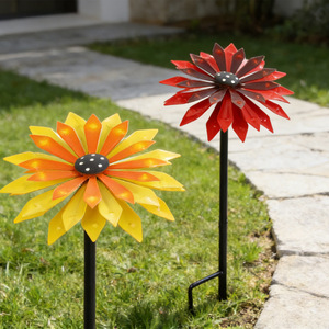Flores Artificiais de Margarida Pequena em Ferro Forjado para Decoração de Jardim e Pátio Externo - Product Image 5