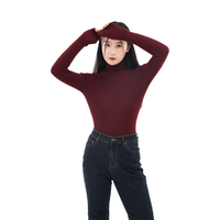 Pull d'hiver à col roulé en laine pour femmes 100% pull en laine de mouton pour femmes pull tricoté décontracté hiver pull chaud