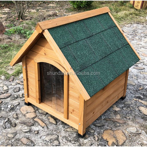 Nichoir pour chien en bois SDD004S en stock, étanche, avec toit en asphalte, ouverture à charnières, inclut des protections pour les pattes et une <span class=keywords><strong>porte</strong></span> rabattable - Product Image 4