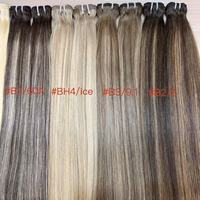 Extensions de cheveux humains brésiliens 100% naturels, alignés sur la cuticule, double épaisseur, qualité Remy, fournisseur de cheveux.