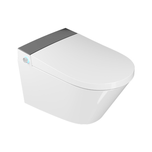 โถสุขภัณฑ์อัจฉริยะแบบแขวนผนังเซรามิกพร้อมไฟ LED สำหรับผู้สูงอายุ - Product Image 1