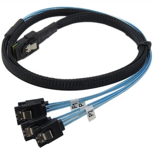 <strong>Mini</strong> <strong>SAS</strong> <strong>to</strong> <strong>SATA</strong> Cable 3.3Feet 1m <strong>Mini</strong> <strong>SAS</strong> <strong>Host</strong>/Controller <strong>to</strong> <strong>4</strong> <strong>SATA</strong> <strong>Target</strong>/Backplane (3.3Ft) - Product Image 5