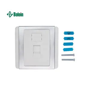 Bolein One Port French Style Faceplate Wall Switch Plate RJ45 network wall outlet Modular Face Plate 86 Type Cat5 Cat6