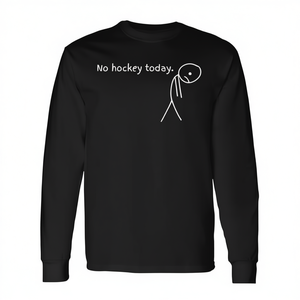 Camiseta de manga larga No Hockey Today, color negro, unisex, talla M para adultos - Product Image 2