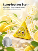 Sachet parfumé triangulaire mignon 7x7cm, désodorisant de voiture aux huiles essentielles, parfum longue durée pour armoire et placard, directement de l'usine
