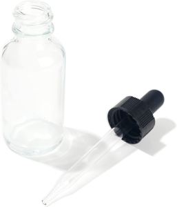 Empty Glass <b>Dropper</b> <b>Bottles</b> 5ml/10ml/15ml/1oz/50ml/2oz/100ml Clear & Amber with Screen Printing Labels for Essential Oil - Product Image 3