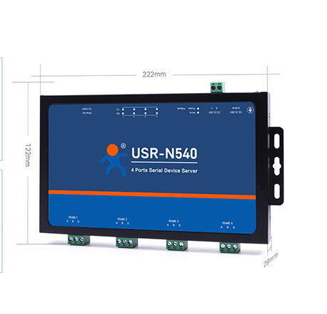 New Cortex-M7 USR-N540 4-port RS485 RS422 R232 Serial Device Server Supports MQTTS Modbus TCP and Modbus RTU Protocol Conversion