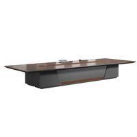 Table de conférence de bureau au design moderne et durable pour hôtels et salles de réunion, mobilier commercial avec panneau en bois
