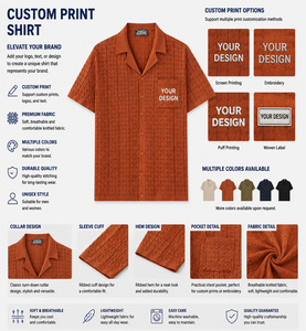 OEM y ODM, Cárdigan de Punto Sólido Estilo Americano, Manga Corta, Tejido con Sensación de Frescura, Logotipo Personalizado, Camiseta Polo, Kaos <span class=keywords><strong>Sablon</strong></span> - Product Image 1