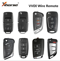Clé télécommande universelle Xhorse série XK filaire 4 boutons ABS pour voiture, compatible VVDI Key Tool XKKF20EN XKMQB1EN XKB501EN XKB508EN XKB510EN