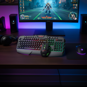 Paquete de teclado y ratón para juegos Xtrike Me MK-880 con LED multicolor - Product Image 3