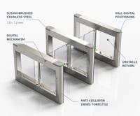 Barrera Abatible de Doble Núcleo para Exteriores con Gabinete de Acero Resistente a la Intemperie de 1.0 Plus 1.2 mm, para Puertas de Estadios y Campus