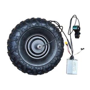Elektrische besturingskit voor boerderijviskarren 24v 36v 48v 350w, conversiekit voor kruiwagen, 14,5 inch karremotorwiel met band - Product Image 1