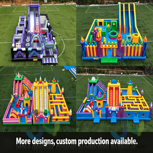 Château gonflable de luxe personnalisé pour enfants, grande structure de jeu gonflable avec filet de sécurité, centre de jeux intérieur/extérieur, lit de saut - Product Image 4