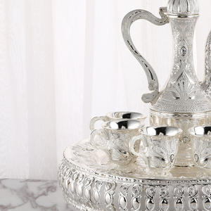 Juego de vino estilo europeo, material metálico, para hotel y hogar, juego de tazas doradas para café, té y vino - Product Image 6