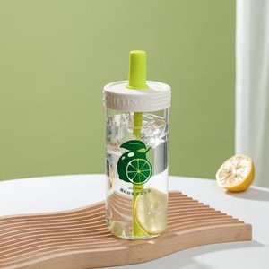 Gobelet à thé en <span class=keywords><strong>verre</strong></span> borosilicate haute résistance pour boba, unique, grande capacité 600 ml, avec couvercle en caoutchouc pour thé au lait aux bulles, accepte les motifs personnalisés - Product Image 2