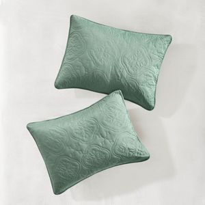 Juego de colcha Reversible de 3 piezas tamaño Queen DB microfibra poliéster acolchado patrón de retazos liso personalizable para hotel en casa - Product Image 6