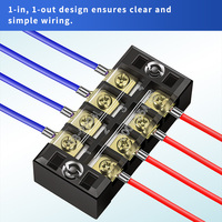 Barrette de connexion à vis TB 25A 600V pour applications automobiles et distribution d'énergie dans les panneaux de commande électriques