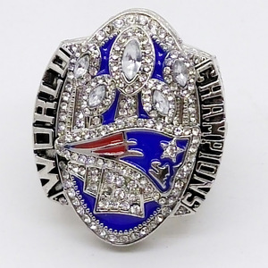 Anillo de Campeonato de los New England Patriots, Talla 11 para Hombre, Diseño de Escudo, Engaste Pavé, Regalo de Joyería - Product Image 1