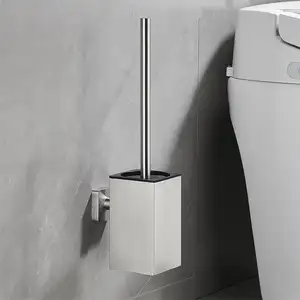 Stainless Steel Toilet Brush With Holder Bathroom Wall Mounted Toilet Brush