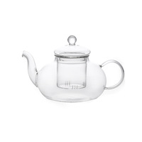 Théière moderne en verre borosilicate écologique, de qualité alimentaire, soufflée à la main, design unique